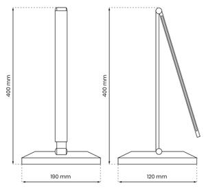 LED Stolná lampa s bezdrôtovým nabíjaním VARIO LED/5W/230V 3000-6000K čierna