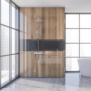 Hansa MICRA sprchový systém s hlavovou sprchou s termostatom na stenu chróm a 3-prúdovou ručnou sprchou chróm 44350130