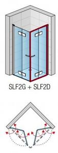 SANSWISS SWING LINE F dvere sprchové 100 cm, 2-dielne skladacie, pravé, aluchróm, číre sklo AquaPerle SLF2D10005007