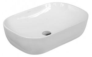 LAVITA COSTA - keramické umývadlo na dosku miska 45,5 x 32,5 cm v Slim dizajne bez prepadu biela