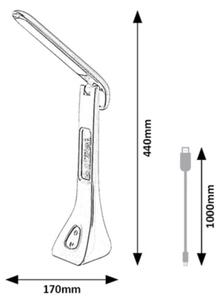 Rabalux 74042 - LED Stmievateľná stolná lampa AMATO LED/7W/5V 4000K biela