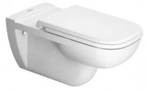 DURAVIT D-CODE závesná WC misa pre telesne postihnutých, hlboké splachovanie, odpad zadný rovný, biela 22280900002