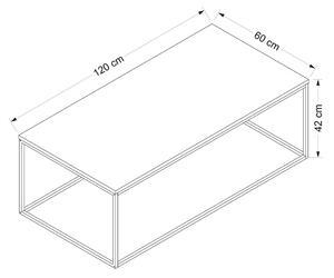 Dizajnový konferenčný stolík Hanayo 120 cm biely
