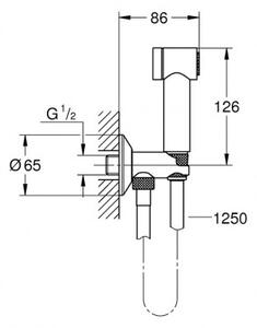 GROHE Sena nástenný ventil s ručnou bidetovou spŕškou chróm 26332000, predĺžená záruka 5 rokov
