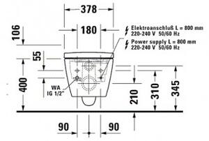 DURAVIT SensoWash Starck F Plus Compact - bidetové sedátko s keramikou, 650000012004320
