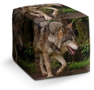Sablio Taburet Vlk - 40x40x40 cm