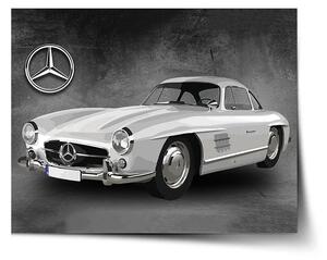 Sablio Plagát Mercedes-Benz 300 SL Sivé pozadie - 60x40 cm