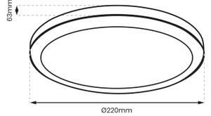 Brilagi - LED Kúpeľňové stropné svietidlo PERA 18W/230V pr. 22 cm IP65 strieborná