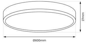LED Stropné svietidlo MAQ LED/50W/230V 3000/4000/6500K IP40 čierna