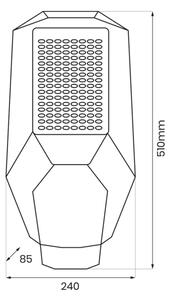 Stmievateľná LED uličná lampa so solárnym panelom LED/200W/20000 mAh 6500K IP65 sivá
