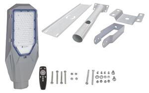 Stmievateľná LED uličná lampa so solárnym panelom LED/200W/20000 mAh 6500K IP65 sivá