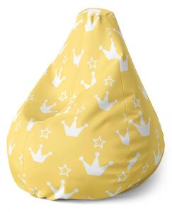 Sablio Sedací vak Pear Princeznovské korunky - 70 x 95 x 15 cm