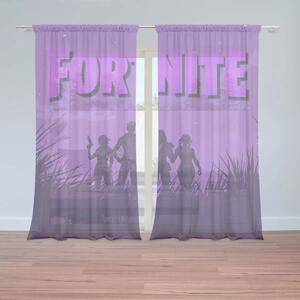 Sablio Záclony FORTNITE Fialová silueta: 2ks 150x250cm