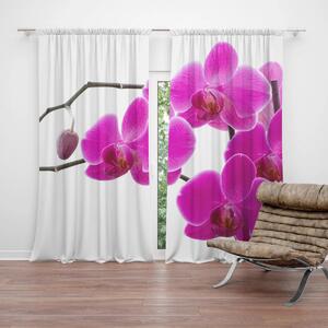 Sablio Záves Fialové Orchidey: 2 ks 140x250 cm