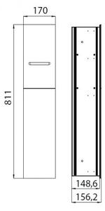 EMCO Asis 2.0 modul 81,1 x 17 cm čierne sklo 975427550