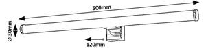 Rabalux 75038 - LED Kúpeľňové osvetlenie zrkadla NOUR LED/9W/230V IP44