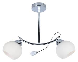 Luster na tyči CONNOR 2xE27/15W/230V lesklý chróm/biela