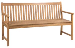 Záhradná lavica z ľahkého akáciového dreva lamelová vonkajšia rustikálna 160 W cm