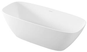 Voľne stojaca vaňa Polysan MEDINA 165x70 cm solid surface ľavá aj pravá orientácia biela matná 92430