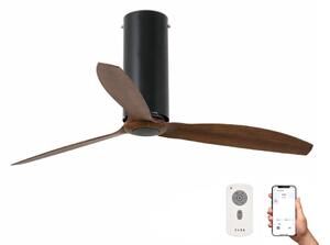 FARO Barcelona FARO 32037WP - Stropný ventilátor TUBE FAN M čierna/hnedá pr. 128 cm SMART + DO FA32037WP + záruka 3 roky zadarmo