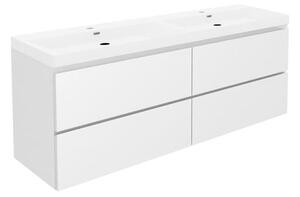 Kúpeľňová skrinka s umývadlom SAT B-Way 119x50x45 cm biela lesk BWAY2120WU4