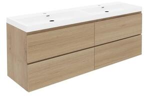 Kúpeľňová skrinka s umývadlom SAT B-Way 119x50x45 cm dub mat BWAY2120OAKU4