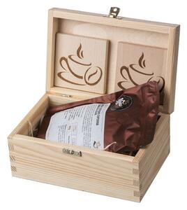 ČistéDrevo Darčeková drevená krabička pre milovníkov kávy