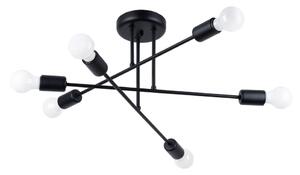 Sollux SL.1453 - Luster na tyči NORAH 6xE27/15W/230V čierna