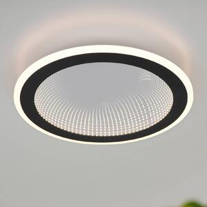 Stropné LED svetlo Glace, čierne, stmievateľné, kovové, Čierna, Obývacia izba / jedáleň, kov, Moderný, Závesné svietidlo