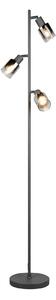 Stojacia lampa Cadiz, čierne/antracitové, 3-pl., výška 154 cm, Čierna, Obývacia izba / jedáleň, kov, Moderný, Stojaca lampa