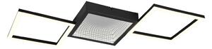 Stropné LED svetlo Gelo, čierne, stmievateľné, 3000 K, kovové, Čierna, Obývacia izba / jedáleň, kov, Moderný, Stropné svetlo