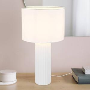 Stolová lampa Blair, výška 51 cm, biela, keramika, Biela / opálová, Obývacia izba / jedáleň, Keramický, Moderný, Stojacie svietidlo