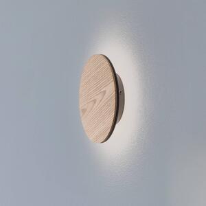 Orios LED nástenné svietidlo, drevo, Ø 20 cm, nepriamy rozvod, Svetlé drevo, Obývacia izba / jedáleň, Drevo, Moderný, Nástenné svietidlo