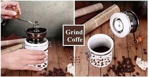 Vekr Mlýnek na kávu s keramickou nádobou Coffee