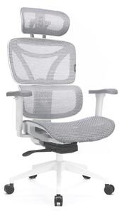 Kancelárska ergonomická stolička LEVANO šedá/biela/čierna