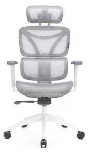 Kancelárska ergonomická stolička LEVANO šedá/biela/čierna
