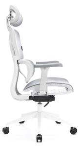 Kancelárska ergonomická stolička LEVANO šedá/biela/čierna