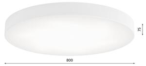 LED Stropné svietidlo CLEO LED/96W/230V 4000K pr. 80 cm biela