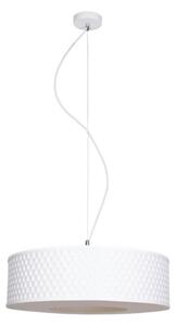 Luster na lanku GARDA 1xE27/60W/230V pr. 40 cm biela