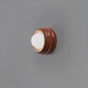 Nástenné svetlo Tina, terakota/opál, sklo, Ø 19 cm, Terakota, Obývacia izba / jedáleň, Sklo, Nástenné svietidlo