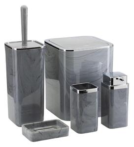 Kúpeľňový set GRIS 5 ks šedá/chróm