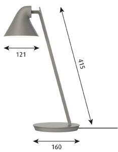 Louis Poulsen NJP Mini stolová LED lampa, taupe