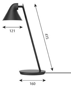 Louis Poulsen NJP Mini stolová LED lampa čierna