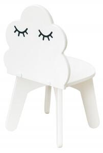BR Detská biela stolička Obláčik