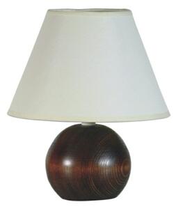 Stolná lampa Sandria drevo-guľa tmavé drevo