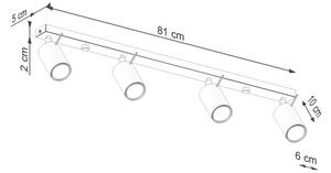 Sollux SL.1504 - Bodové svietidlo RING 4xGU10/10W/230V zelená