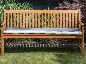 Záhradná lavička Agátové drevo 160 cm s modrým vankúšom Gril Vonkajší Rustikálny