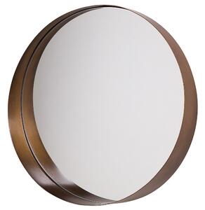 Závesné nástenné zrkadlo mosadznej farby 40 cm obývačka spálňa