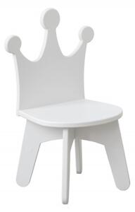 BR Detská stolička biela Koruna