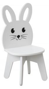 BR Detská stolička Zajačik biely